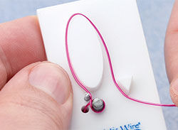 Wire being wrapped around jig